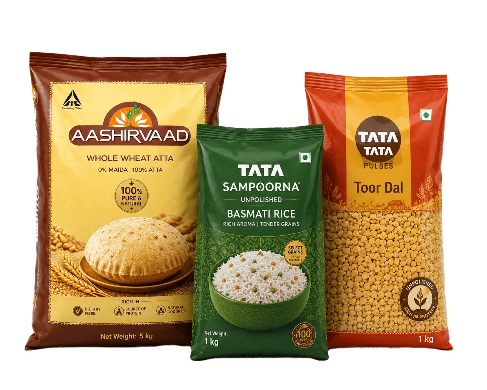 Atta, Rice & Dal